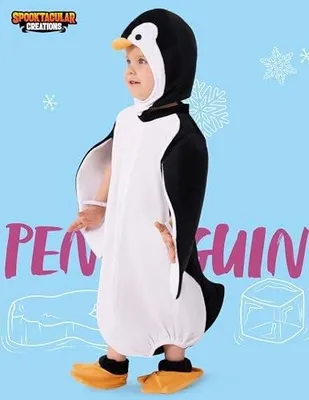 Zdjęcie produktu dla Kostium pingwina na halloween dla niemowląt uni  kaptur