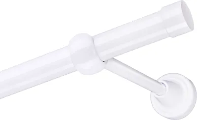 Produktbild von Voppi Gardinenstange Moderi 1-läufig 300 cm 19 mm weiß, moderne Vorhangstange, einfache Wandmontage