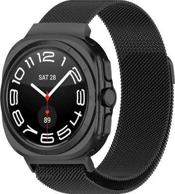 Produktbild von Strap-it Milanaise Smartwatch-Armband mit Magnetverschluss - Milanaise-Armband passend für die Samsung Galaxy Watch Ultra / Ultra 2025 47mm (schwarz)