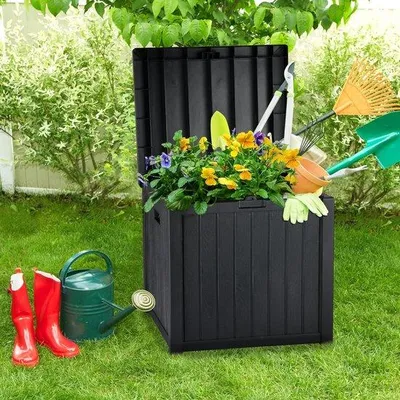 Produktbild von Famanu Aufbewahrungsbox für Terrassenkissen - Braun, wetterbeständig, mit Schloss
