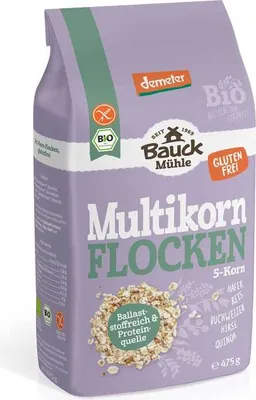 Produktbild von Bauck Mühle Multikorn 5-Korn Flocken demeter  475g