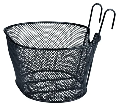 Produktbild von Dunlop Fahrradkorb 12 Liter - mit Aufhängehaken - Passend für jedes Citybike - Aluminium - Schwarz