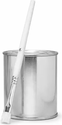 Productafbeelding van Vogel & Noot reparatieverf, RAL9016, 1/8 kg pot + kwast, 1 stuk.