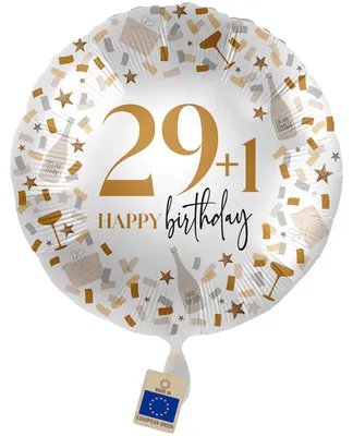 Productafbeelding van Folienballon 29+1 Happy Birthday voor de 30e verjaardag