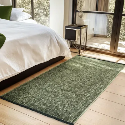 Zdjęcie produktu dla Homebyhome Dywan Bawe?niany Chenille Prany Styl Boho Antypo?lizgowy Mi?kki do Salonu i Sypialni, Rozmiar: 80x150 cm