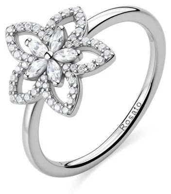 Produktbild von Damenring Flower aus Silber mit Zirkonen Gaia RZGA98 - Schaltung: 50 mm