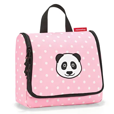 Produktbild von reisenthel toiletbag kids, Kulturtasche, Kultur Tasche, Kulturbeutel, Badtasche, Polyestergewebe, Panda Dots Pink, 3 L, WH3072
