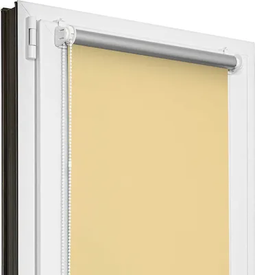 Produktbild von Estika Verdunklungsrollo ohne bohren - 30 x 150 cm - Hellgelb - Thermorollo