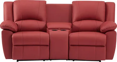Produktbild von Relaxsofa 2-Sitzer - Rindsleder - Rot - AROMA