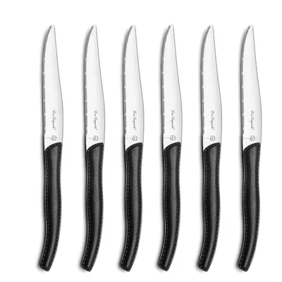 Produktbild von Lou Laguiole 6-tlg. Steakmesser-Set mit Block Jet Schwarz