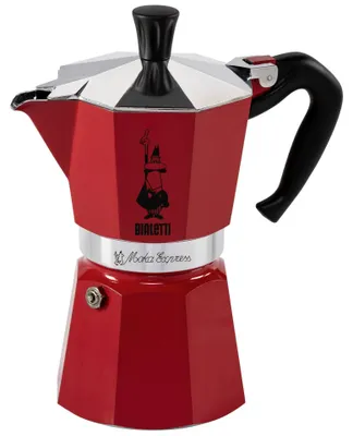 Zdjęcie produktu dla Bialetti Moka Express, Kawiarka moka, Czerwony, Aluminium, 6 kub., CE, 1 szt.
