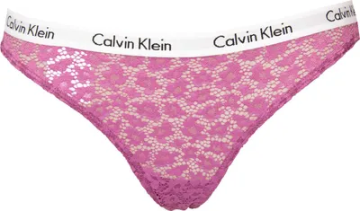 Obrázek produktu pro CALVIN KLEIN Dámské kalhotky, krajkové kalhotky s viditelnou gumou s logem a bavlněným klínem, spodní prádlo, č. výrobku QD3860O, velikost L, polyamid 90 %, Elastan 10 %