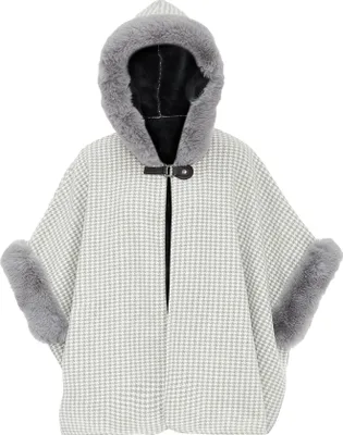 Produktbild von OSHA damen strickponcho - hellgrau, M