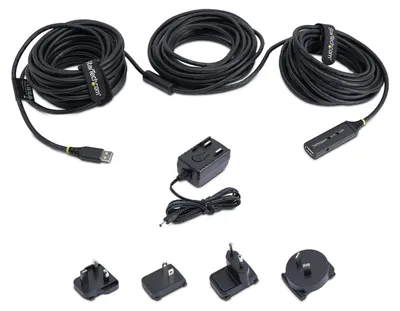Productafbeelding van StarTech.com 20 meter actieve USB 2.0 verlengkabel - mannelijk/vrouwelijk - 1 x USB Type A mannelijk - 1 x USB Type A vrouwelijk - zwart