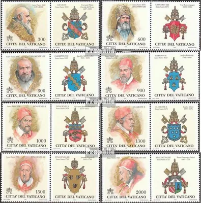 Produktbild von Briefmarken Vatikanstadt 1999 Mi 1269Zf-1276Zf mit Zierfeld (kompl.Ausg.) postfrisch Die Päpste