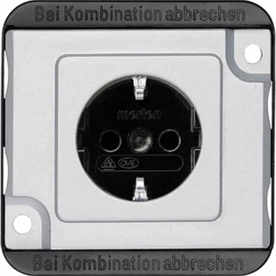 Image de Merten MEG2300-7060. type de prise : CEE 7/3, types de fiches supportés : CEE 7/4. couleur du produit : argent. Tension d'entrée : 250 V, Intensité (maximale) : 16 A (MEG2300-7060)