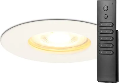 Produktbild von hoftronic LED Einbaustrahler 5W GU10 2700K IP65 Weiß dimmbar 10er Set