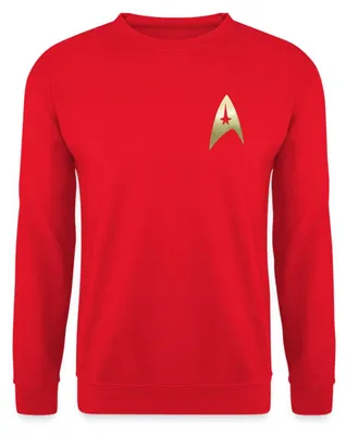 Produktbild von Spreadshirt Star Trek The Original Series Logo Uni Pullover, S, Rot