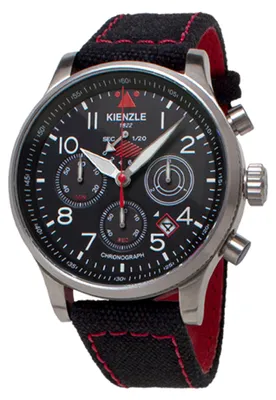 Produktbild von Kienzle Reisen Quarz Chronograph Armbanduhr Retrograd Saphirglas 45 mm