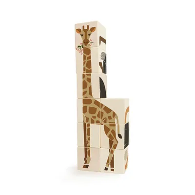 Zdjęcie produktu dla Drewniane puzzle Bajo zoo - edukacyjna zabawka z drewnianych klocków