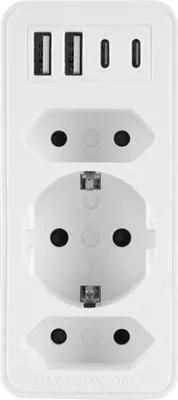 Immagine prodotto di Adattatore di presa con 4x prese USB e 3x prese 230V 3680W