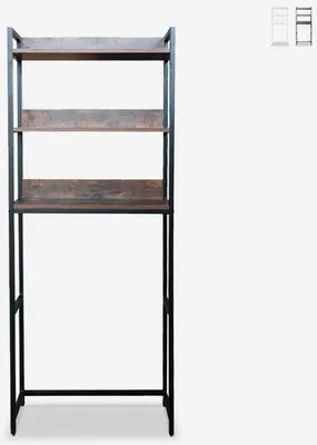 Produktbild von Waschmaschine Trockner Abdeckung WC 3 Böden 63x24x157h Tamiq - Braun - Schwarz