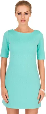Produktbild von Damen Kleid mit Stepp-Muster elegant klassisch Minikleid, Mintgrün/M/38