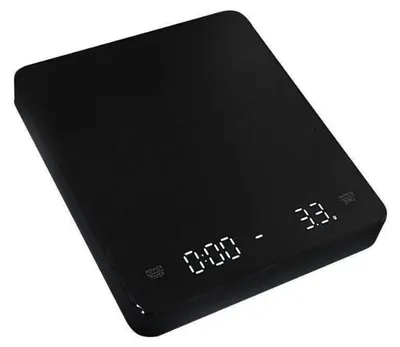 Produktbild von Digitale Waage mit LCD-Anzeige, Zeitmessfunktion, hitzebeständig, elektronische Lebensmittelwaage, schwarz