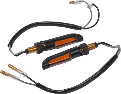 Produktbild von Hashiru LED Blinkerpaar ST42 M8 COB 12V, Schwarz, Getöntes Glas