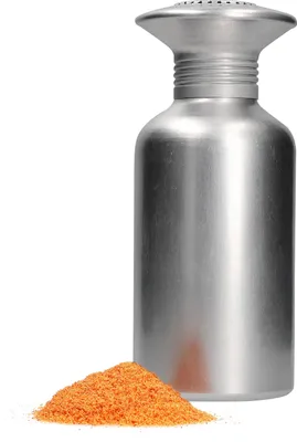 Produktbild von Pommes-Salzstreuer silber Ø8cm H19cm Aluminium Zucker befüllbar Pulver Küche Gewürze Gastro
