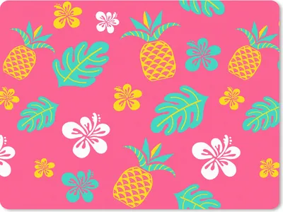 Produktbild von MuchoWow® Mauspad Mousepad Sommer - Muster - Ananas 40x30 cm - Mousepads - Maus Mat - Pad - Mausunterlage - Anti Rutsch