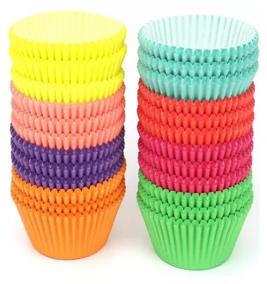 Immagine prodotto di Stampi per muffin in carta, mini, 600 pezzi, colorati, 7x5x3 cm, adatti al forno