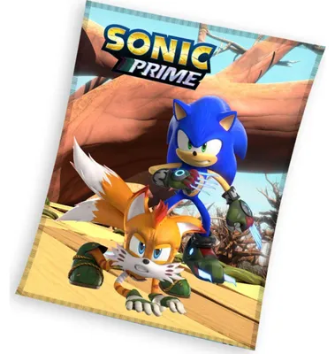Imagen del producto de Manta infantil de Sonic y Tails, tamaño 130x170 cm