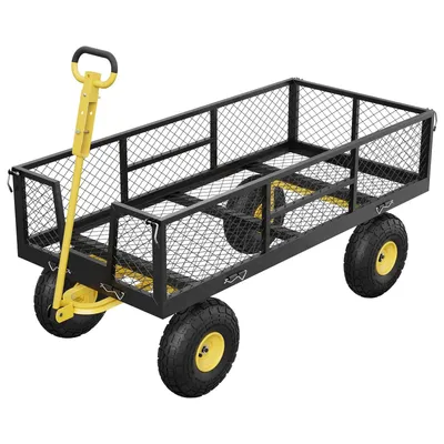 Produktbild von Bollerwagen Handwagen Transportwagen Gartenwagen 4 Reifen Gitterladefläch 408 KG