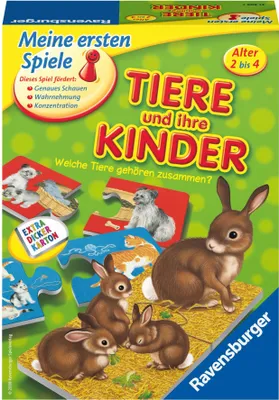 Produktbild von Ravensburger Meine ersten Spiele Zuordnungsspiel Tiere und ihre Kinder 21403