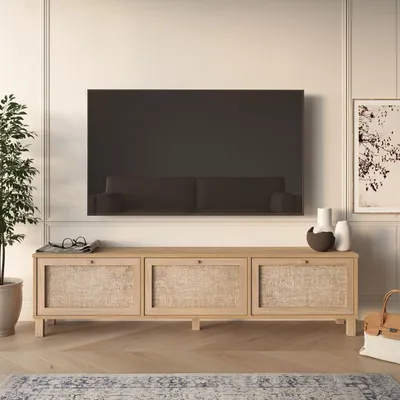 Produktbild von Skye Decor, Hochwertiger TV-Ständer (3 Stück) - Eiche, 180 cm, 100% Melamin | Modern