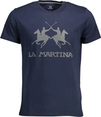 Immagine prodotto di LA MARTINA T-shirt da uomo in tessuto blu SF12206 - Taglia: XL