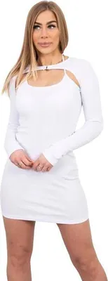 Produktbild von Figurbetontes, weiß gestreiftes Kleid