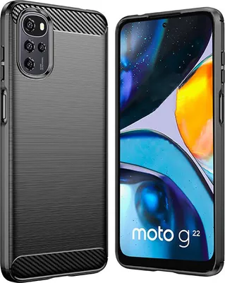 Produktbild von Schutzhülle Silikon Handy Tasche Für Motorola E22 Silikonhülle Schwarz