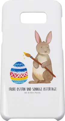 Produktbild von Mr. & Mrs. Panda Samsung Galaxy S8 plus Handyhülle  Hase Eier Malen - Weiß - Geschenk, Handy, Osterhase, Ostern, Cover, Case, Ostergrüße, Hülle, Frohe, Kaninchen