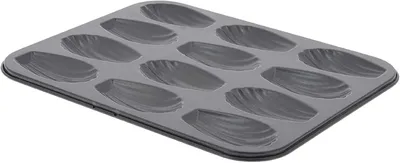 Produktbild von De Buyer Backblech mit 12 Madelformchen – Stahl – Grau – 24,99 x 20,8 x 1,19 cm