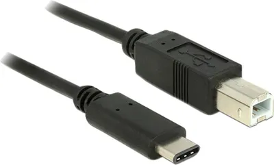Produktbild von Delock - USB-Kabel - 24 pin USB-C (M) zu USB Typ B (M) - USB 3.1 - 1 m - Schwarz