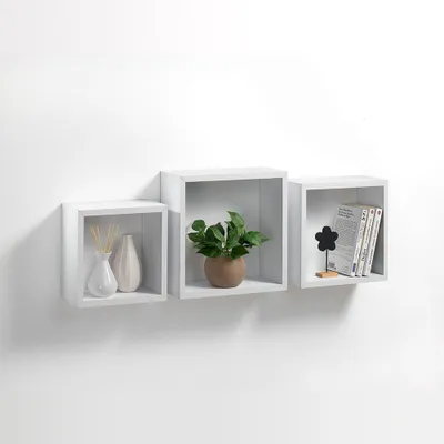 Produktbild von Wandregale, 3er-Set, quadratisch