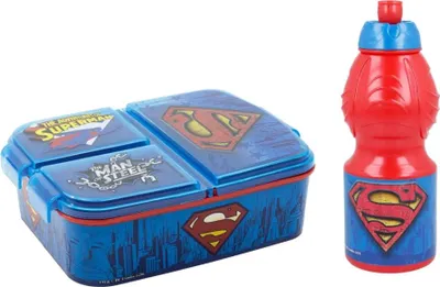 Produktbild von DC Comics Superman Set Lunchbox mit Trinkflasche