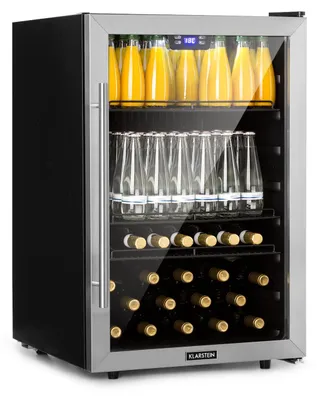 Produktbild von Klarstein Mini Kühlschrank mit Glastür, Mini-Kühlschrank für Zimmer, Getränkekühlschrank Klein mit Verstellbaren Ablagen, Kleiner Kühlschrank 147 Liter, Indoor/Outdoor Kühlschrank Leise