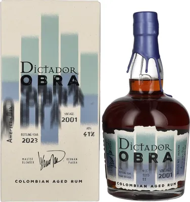 Produktbild von Dictador OBRA VINTAGE 22 Years Old AMERICAN OAK CASK Rum 2001 41% Vol. 0,7l in Geschenkbox