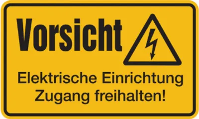 Produktbild von Dreifke® Warnschild, Vorsicht! Elektrische Einrichtung Zugang freihalten! | F...