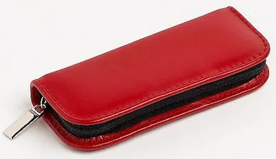 Produktbild von Hausapotheke 20 Globuli Gläser Leder (ohne Gläser) | Mini | OMEO® rot