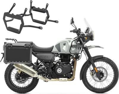 Immagine prodotto di Set valigia in alluminio + portavaligie adatto per Royal Enfield Himalayan 410 1