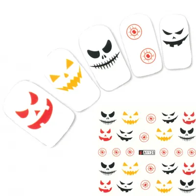 Produktbild von Tattoo Nail Halloween Spinne Katze Aufkleber Nagel Sticker